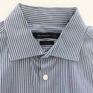 JOHN VARVATOS SLIM STRIPPED BUTTON DOWN